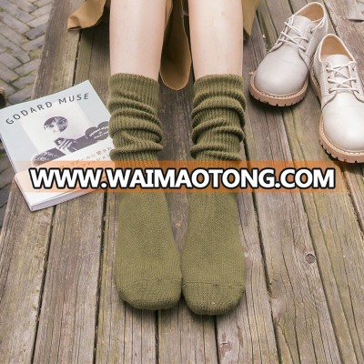 1pc order accept wholesale high quality stripe solid color crew women Bamboo Socks