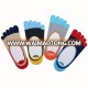 open foot Mixed Colors invisible Adult dress Anti Slip Five toe low cut boat teen tube socks